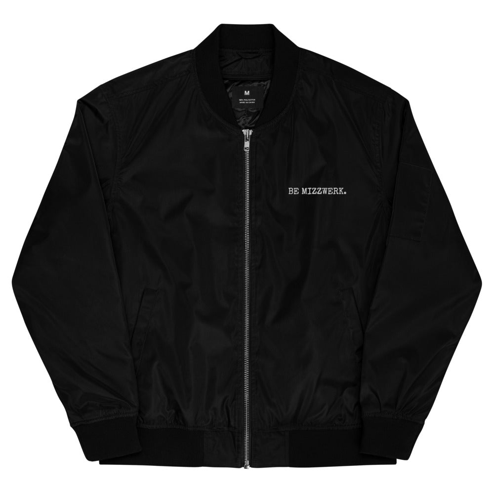 MIZZWERK 'MIZZWERK BE MIZZWERK.'  Premium recycled bomber jacket