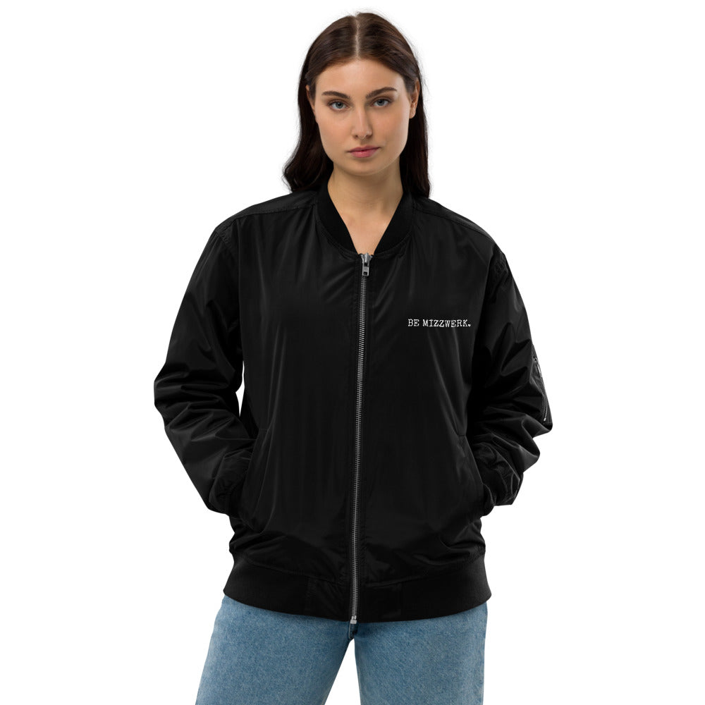 MIZZWERK 'MIZZWERK BE MIZZWERK.'  Premium recycled bomber jacket