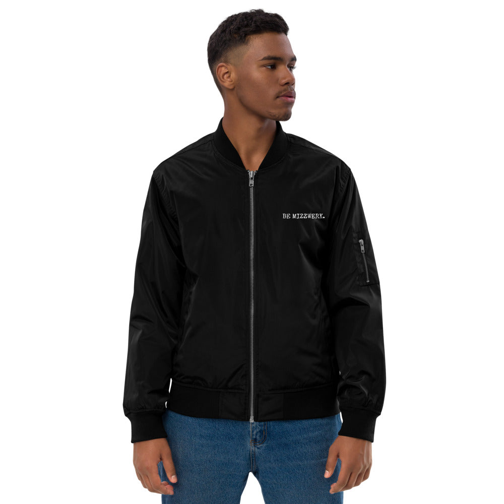 MIZZWERK 'MIZZWERK BE MIZZWERK.'  Premium recycled bomber jacket