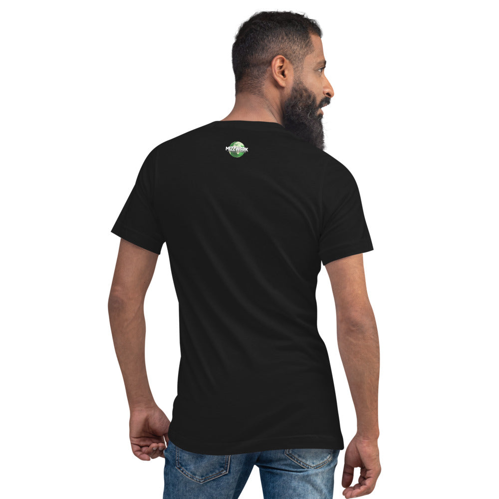 MIZZWERK 'RODZILLA'  Unisex Short Sleeve V-Neck T-Shirt