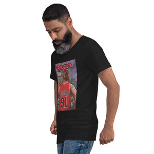 MIZZWERK 'RODZILLA'  Unisex Short Sleeve V-Neck T-Shirt