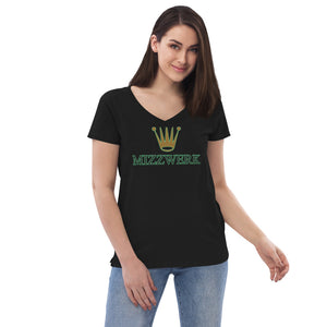 MIZZWERK 'QUEEN' Women’s recycled v-neck t-shirt