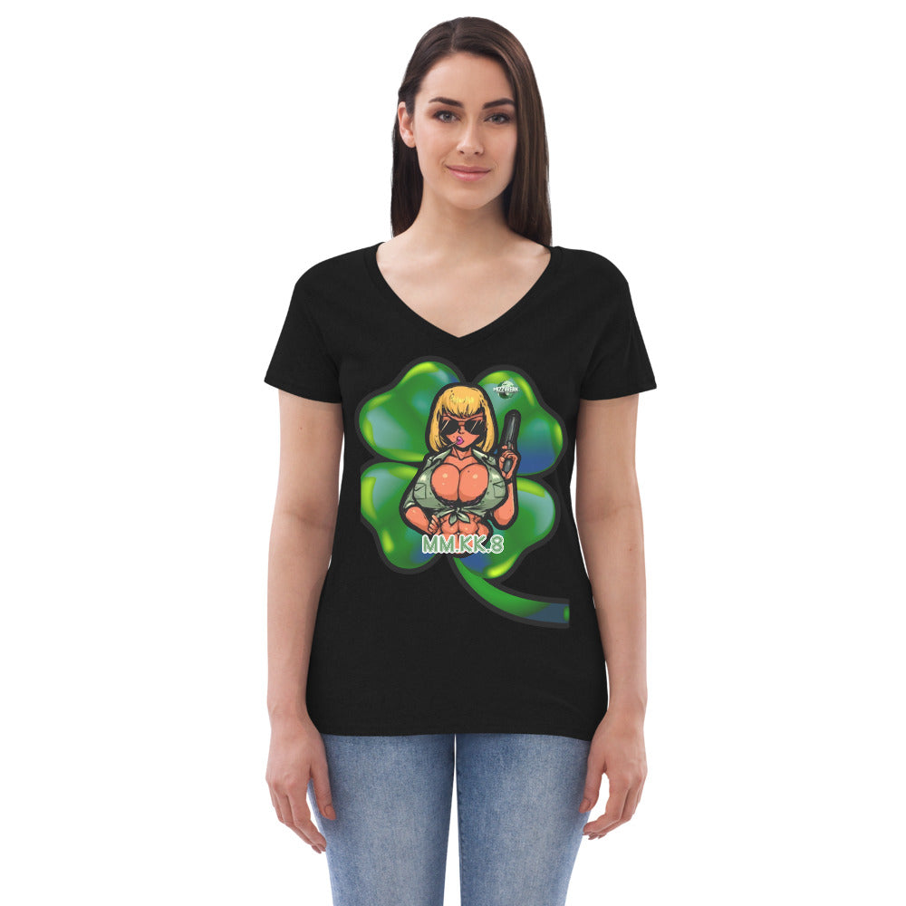 MIZZWERK 'LUCKY CHARM' Women’s recycled v-neck t-shirt