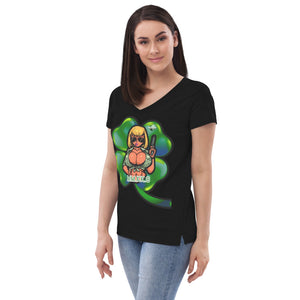 MIZZWERK 'LUCKY CHARM' Women’s recycled v-neck t-shirt