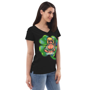 MIZZWERK 'LUCKY CHARM' Women’s recycled v-neck t-shirt