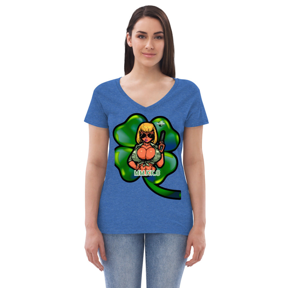 MIZZWERK 'LUCKY CHARM' Women’s recycled v-neck t-shirt