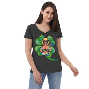 MIZZWERK 'LUCKY CHARM' Women’s recycled v-neck t-shirt