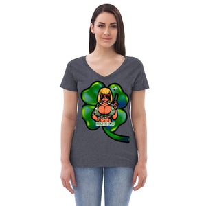 MIZZWERK 'LUCKY CHARM' Women’s recycled v-neck t-shirt