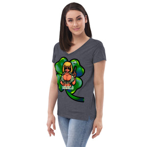 MIZZWERK 'LUCKY CHARM' Women’s recycled v-neck t-shirt