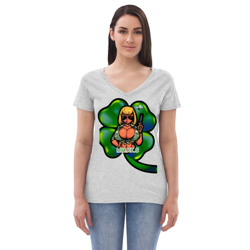 MIZZWERK 'LUCKY CHARM' Women’s recycled v-neck t-shirt